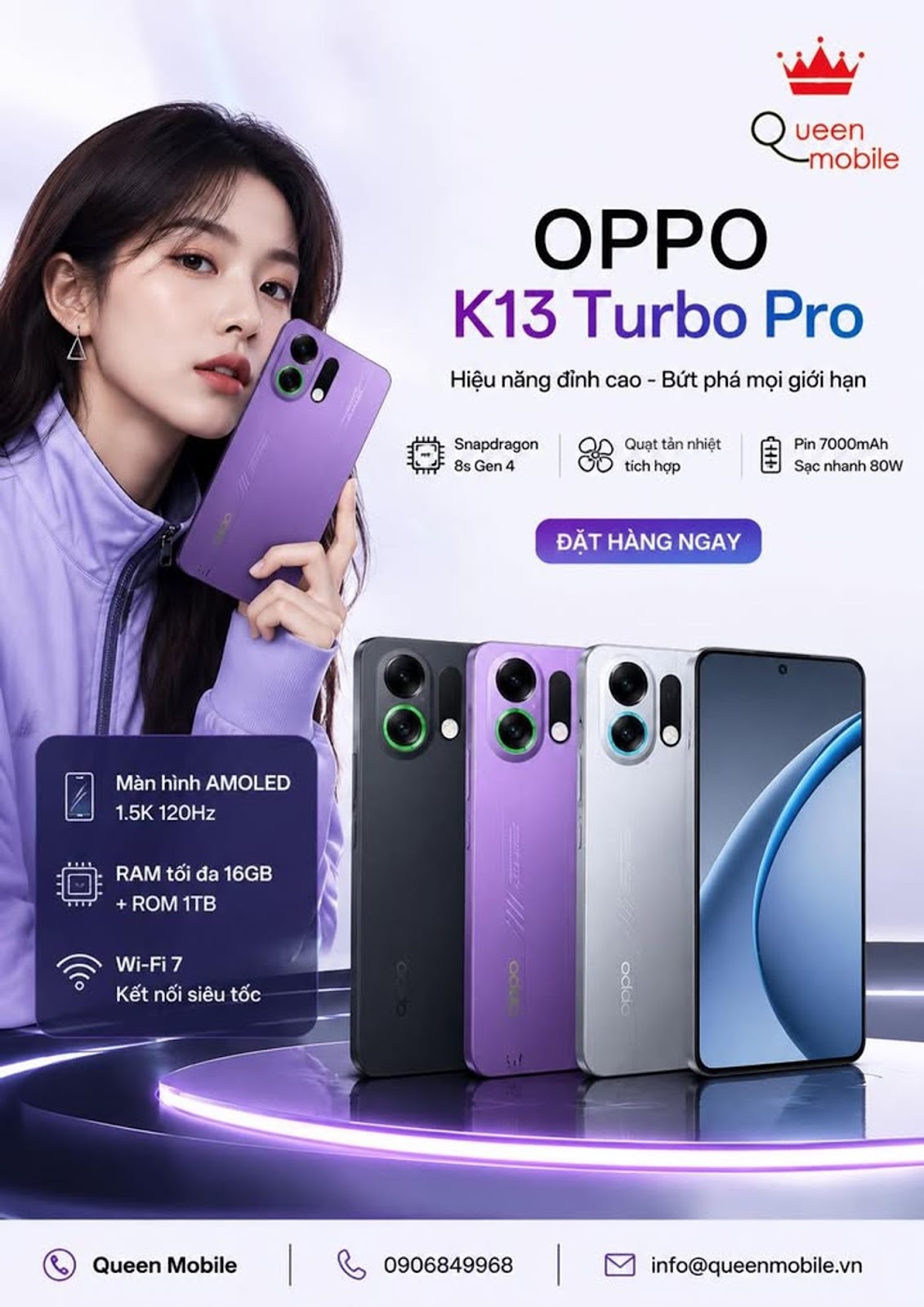 Yes, the Chinese domestic version of OPPO K13 Turbo Pro 5G can use 5G in Vietnam on most major carriers today such as Viettel, VinaPhone and MobiFone.