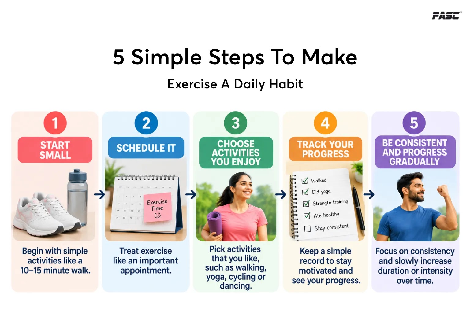 5 Simple steps to make exercise a daily habit
