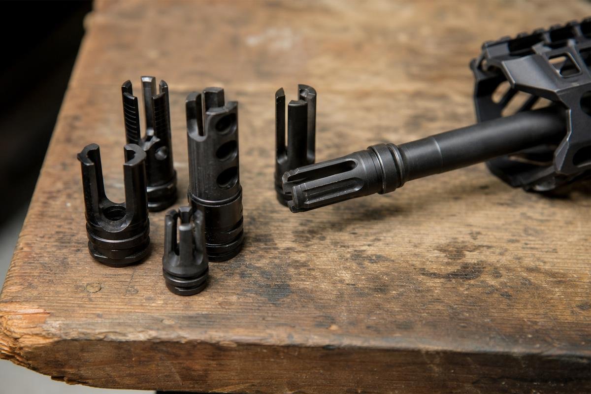 flash hider vs muzzle brake vs compensator vs linear comp comparison