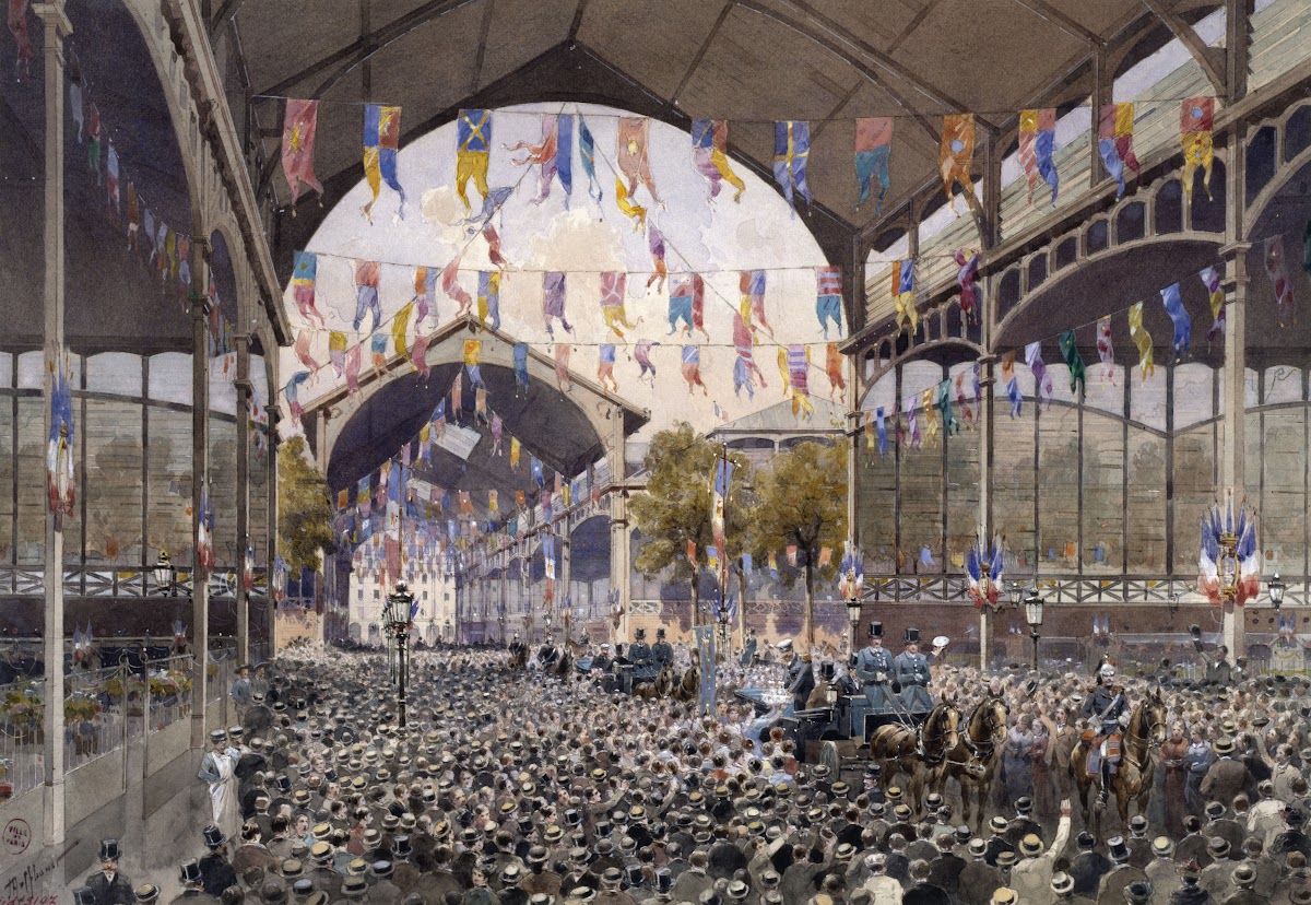 Réception des marins russes aux Halles lors des fêtes Franco Russes en octobre 1