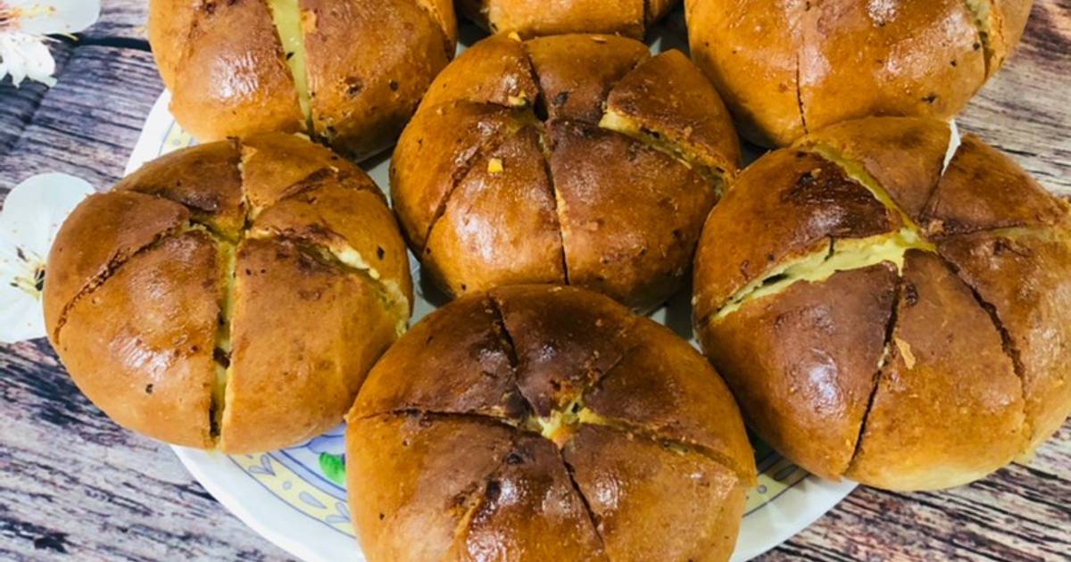 Bánh mì bơ tỏi phô mai hàn quốc (công thức savoury)