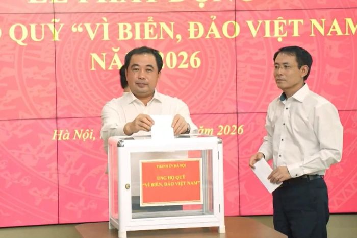 Cơ quan Thành ủy Hà Nội ủng hộ Quỹ 'Vì biển, đảo Việt Nam' năm 2026 - Đài Phát thanh và truyền hình Hà Nội