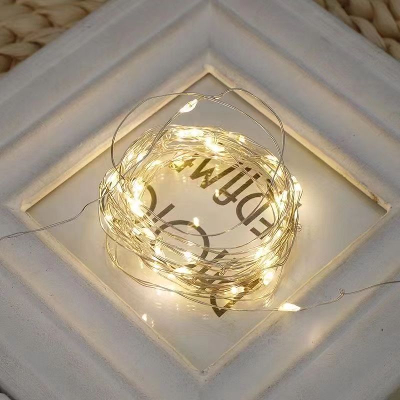 LED string lights with battery box for decorations