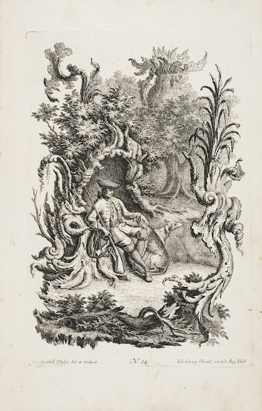 Depiction Of A Hunter With Two Dogs 1730 1768