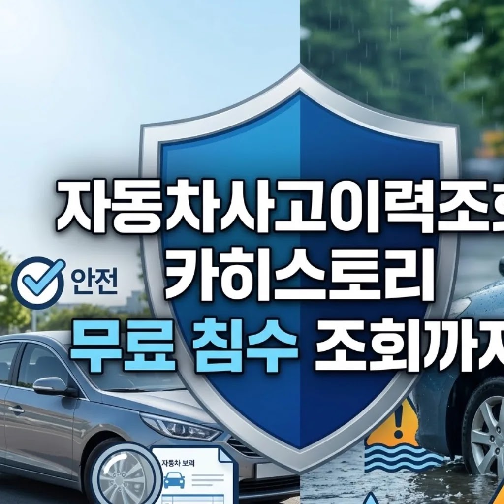 자동차사고이력조회 카히스토리, 무료 침수 조회까지