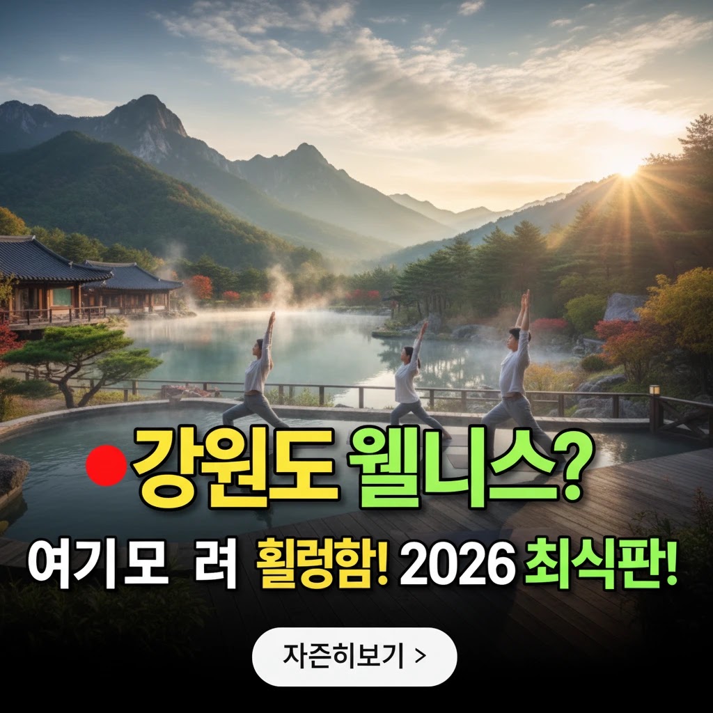강원도 웰니스 여행, 7가지 핵심 완벽 분석 (2026년 최신)