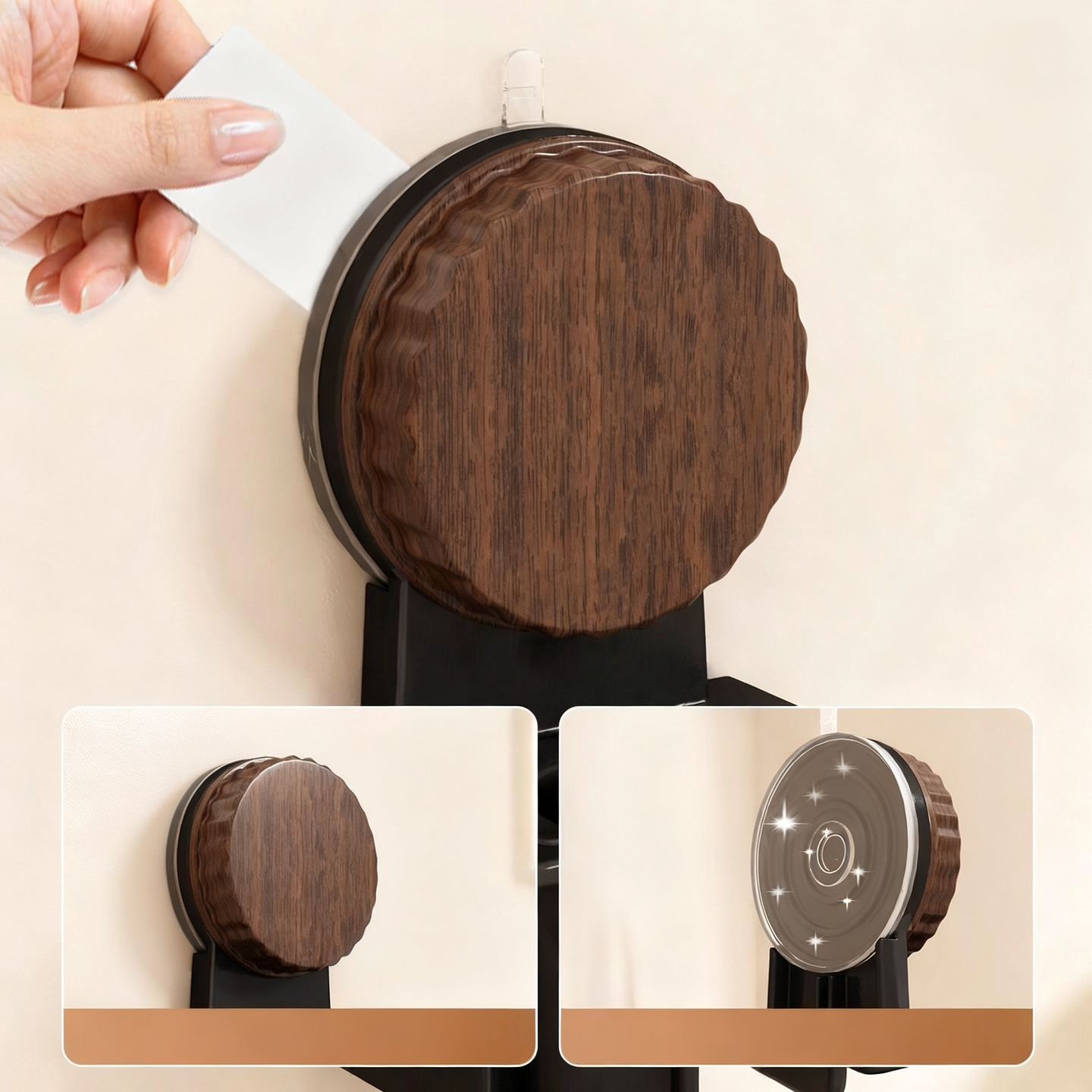 Wall holder for broom and mop made of aluminum