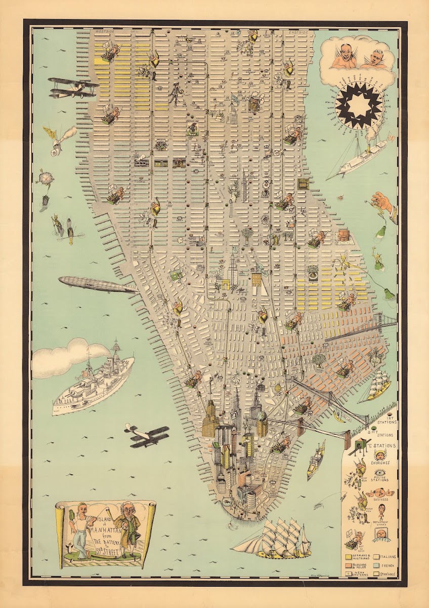 Island Of Manhattan From The Battery To 59th Street 1920