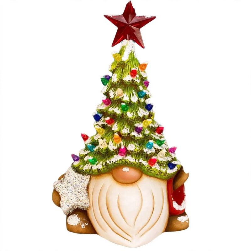 Christmas Gnome made of resin, decorative figure
