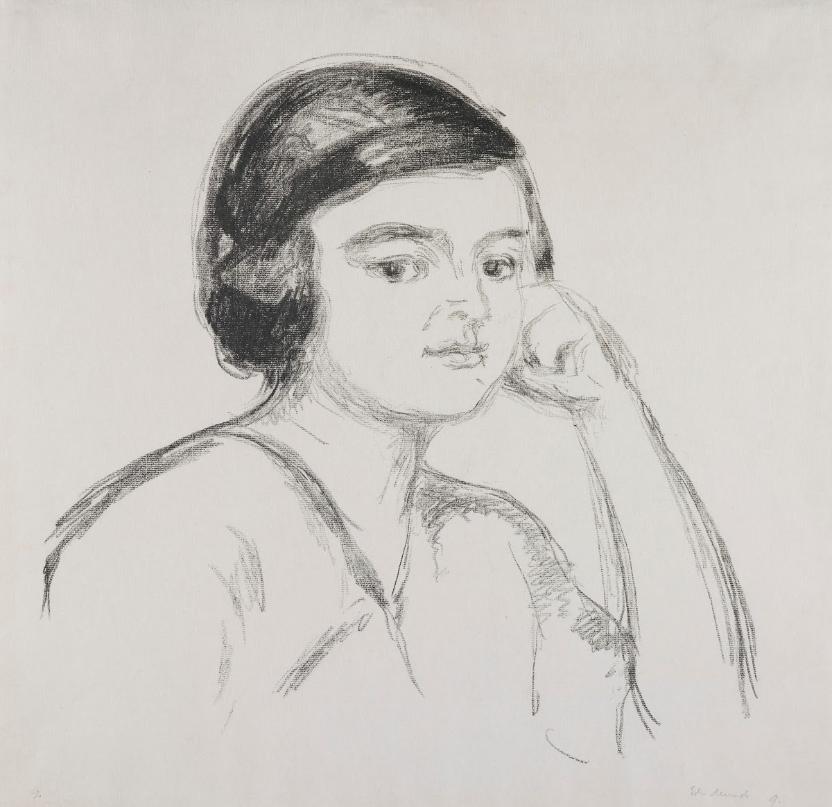 Young Woman with Hand on her Cheek 1912