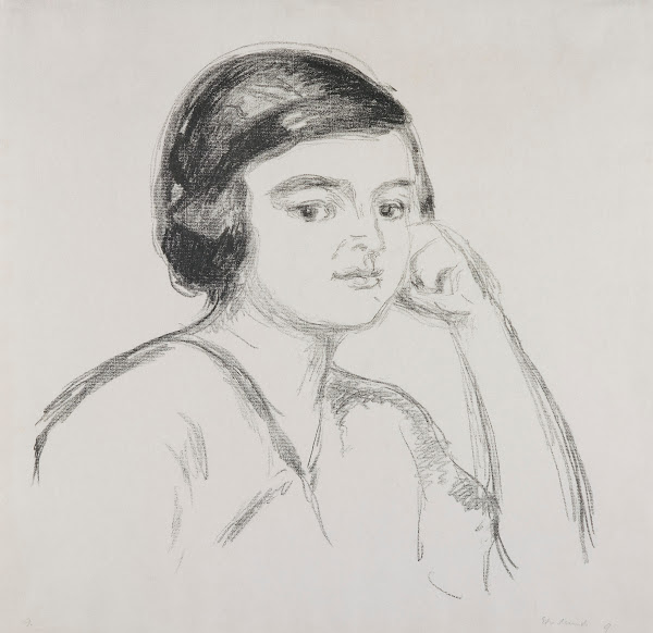 Young Woman with Hand on her Cheek 1912