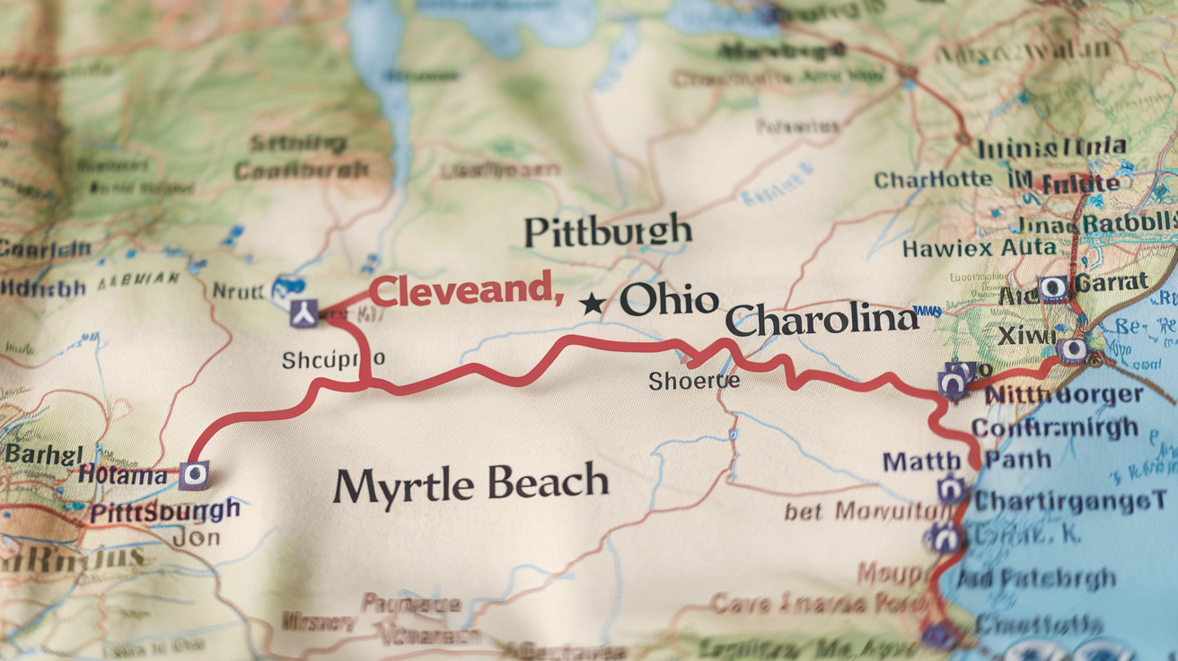 Distance and Travel Tips: Cleveland, OH to Myrtle Beach, SC