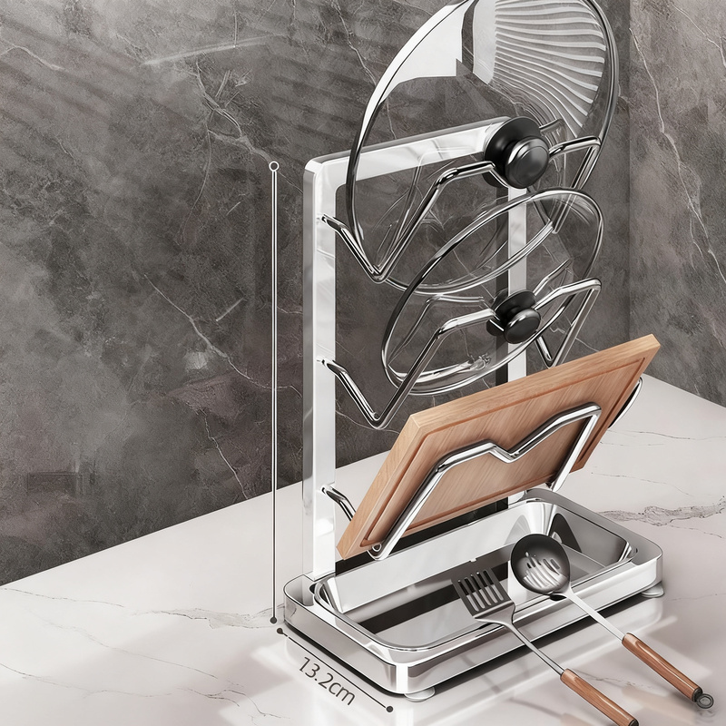 Stainless steel pot lid rack, multi-layer