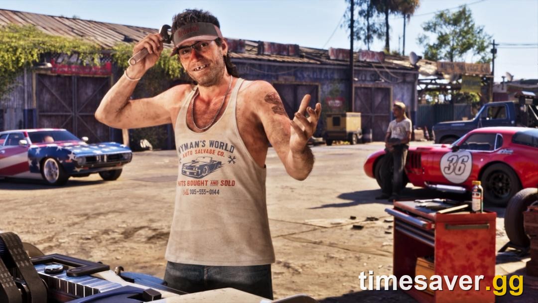 GTA 6 cars at a salvage yard — vehicles now carry resale value and need the right tools to steal