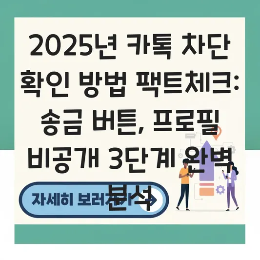 카톡 차단 확인 방법 송금 버튼 표시 유무 및 프로필 비공개 팩트체크 대표 이미지