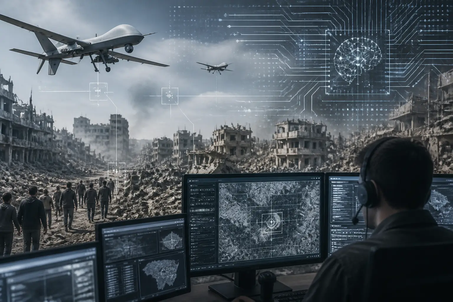 Editorial image for AI weapons systems used in Gaza raise concerns over human oversight