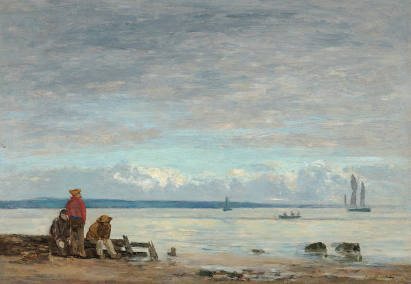Honfleur Pêcheurs sur la grève circa 1858 1862