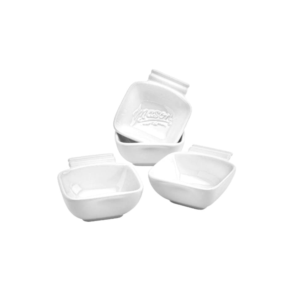 Set de tazones de cerámica Mason Craft & More™ color blanco, 4 piezas