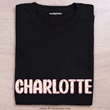Black lettering sample of the Playful Cartoon Bold Applique Embroidery Font