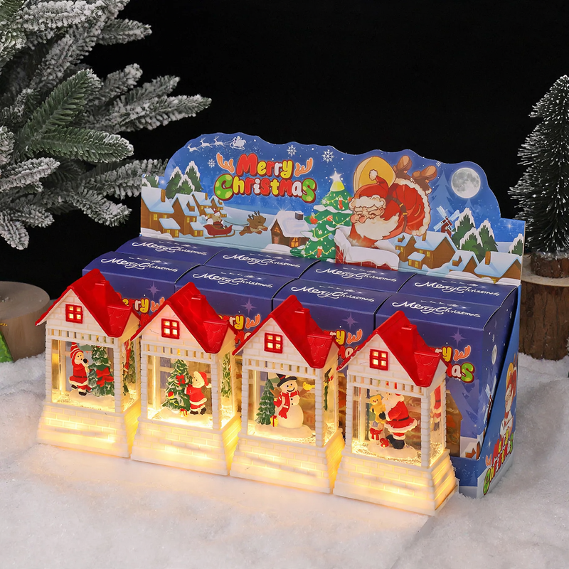 Dekorative LED-Schneekugel mit weihnachtlichen Motiven