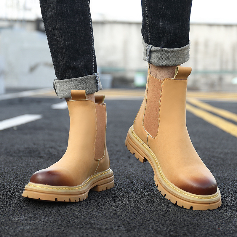 Men's Chelsea Boots, insulated, non-slip, synthetic leather