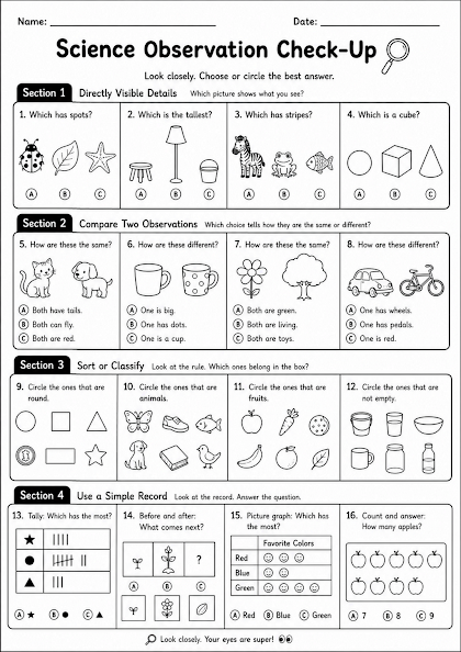 Science Observation Check-Up