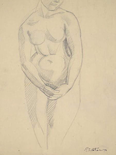 Nude with handsCrossed 1915
