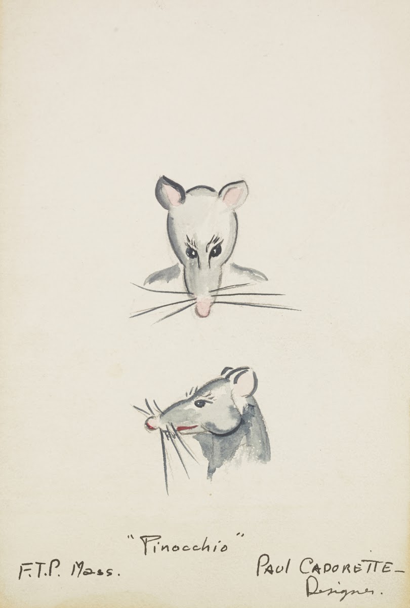 Pinocchio Mouse Head Grey mouse head 1934 1943