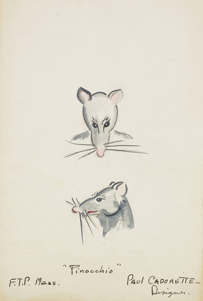 Pinocchio Mouse Head Grey mouse head 1934 1943