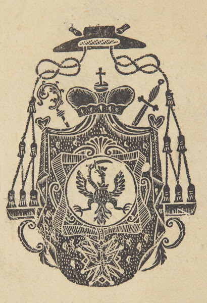 Herb albo ekslibris z herbem Sołtyk i orderem Orła Białego