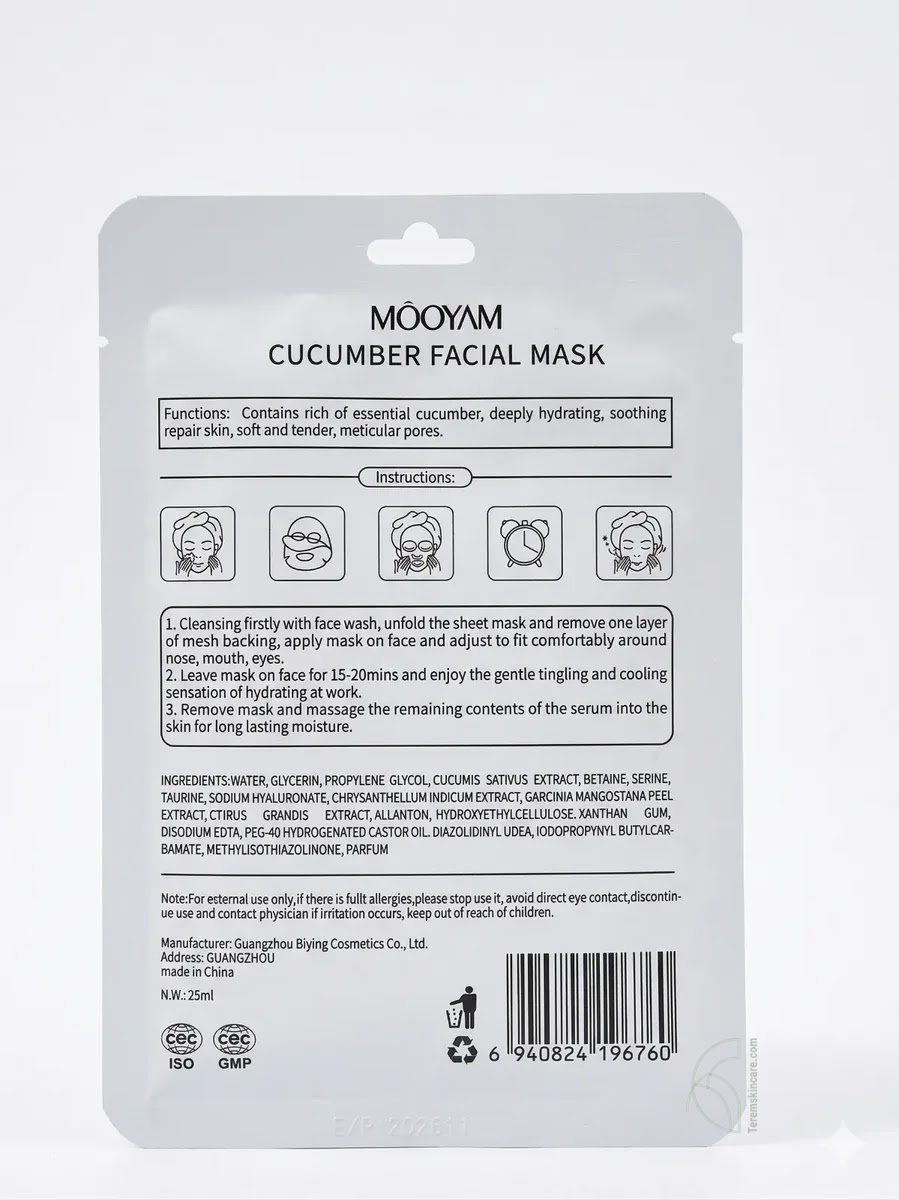 Mooyam Cucumber Facial Mask