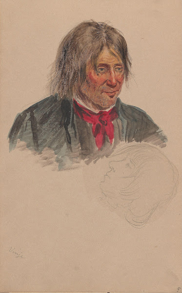 Mannsportrett Vinje mannshode 1857