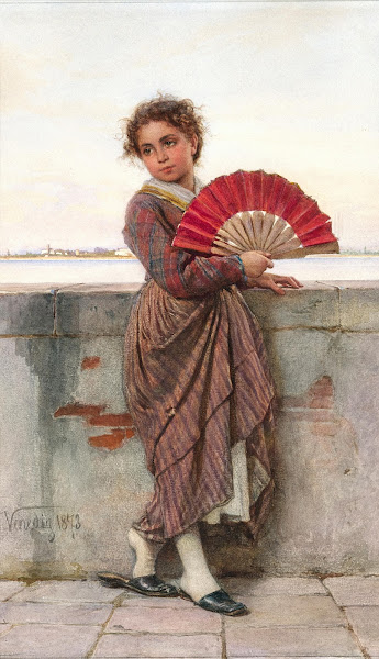 A young Venetian woman with a fan 1873