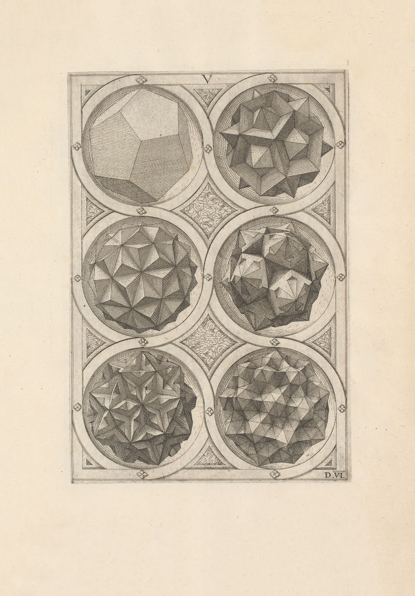 Perspectiva Corporum Regularium Perspective of regular solids Pl19 1568