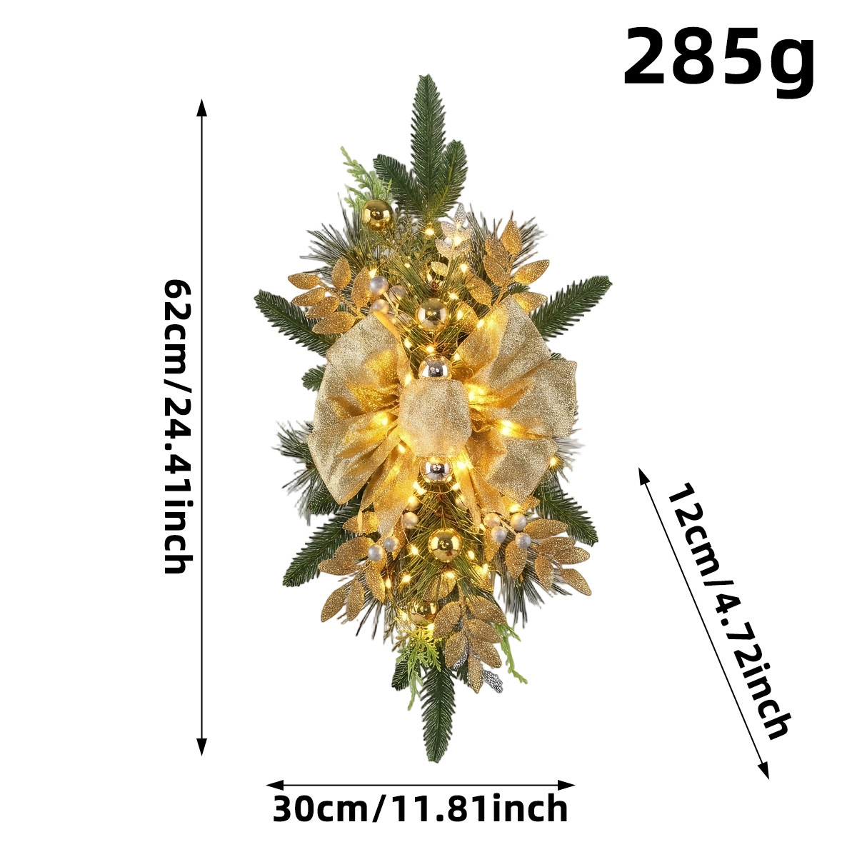 Decorative wooden Christmas wreath