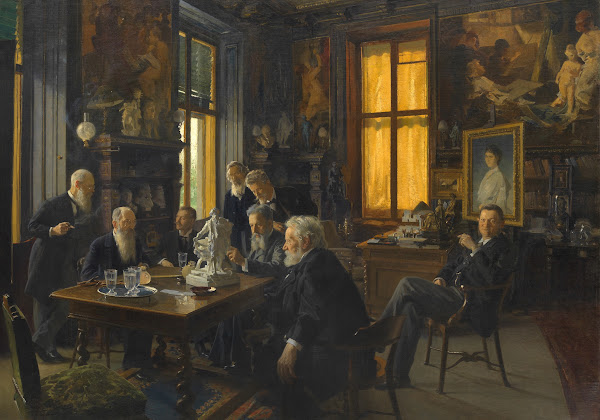 Sitzung des Makartdenkmalkomitees im Makartzimmer des Palais Dumba 1897