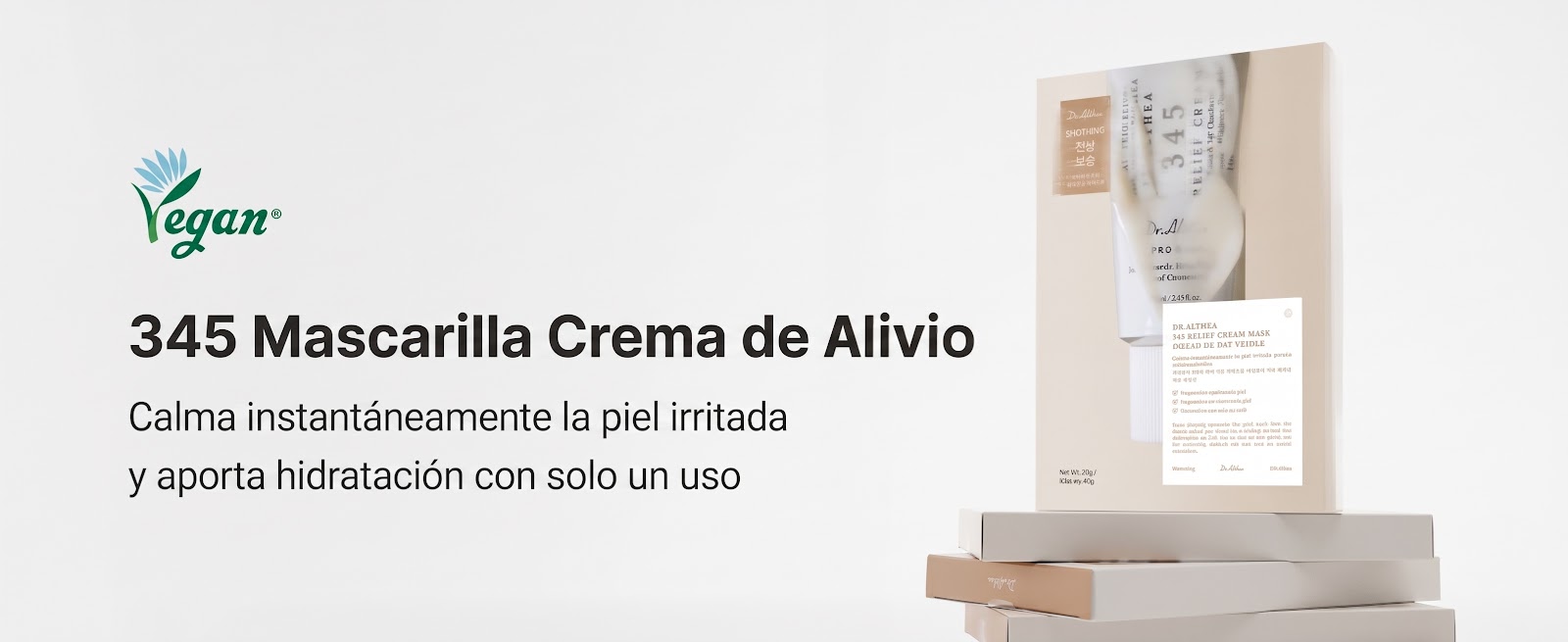 Mascarilla Dr. Althea con textura cremosa sobre rostro