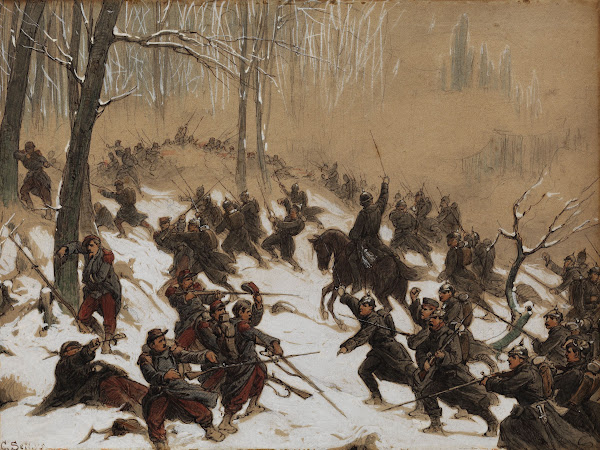 Winterliche Kriegsszene 1870 71 1895
