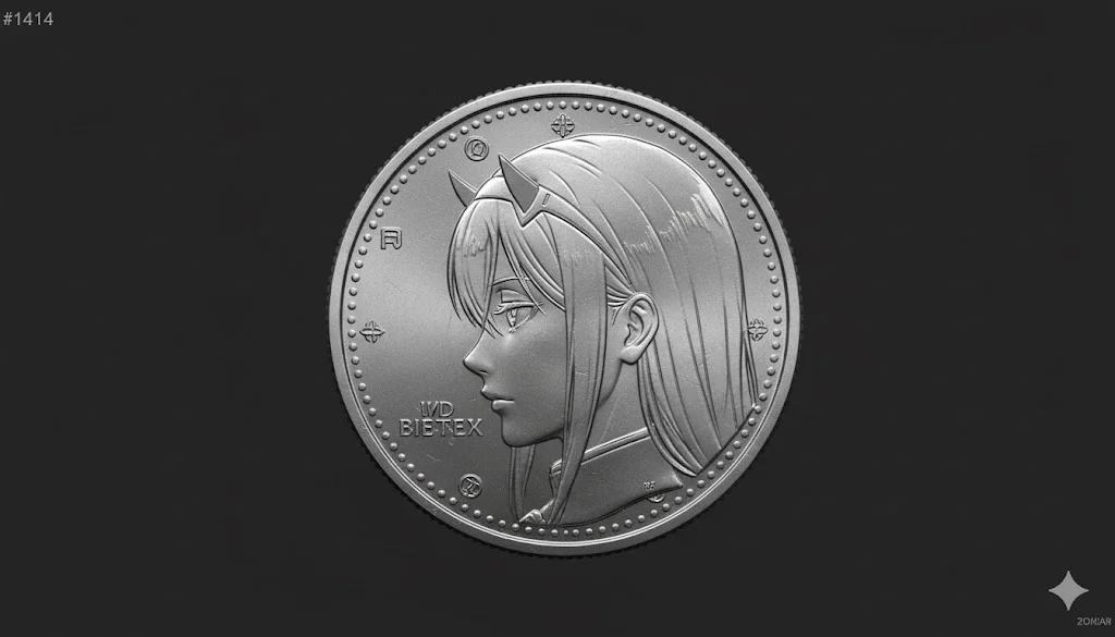 Moneda metálica detallada con el rostro de una persona.