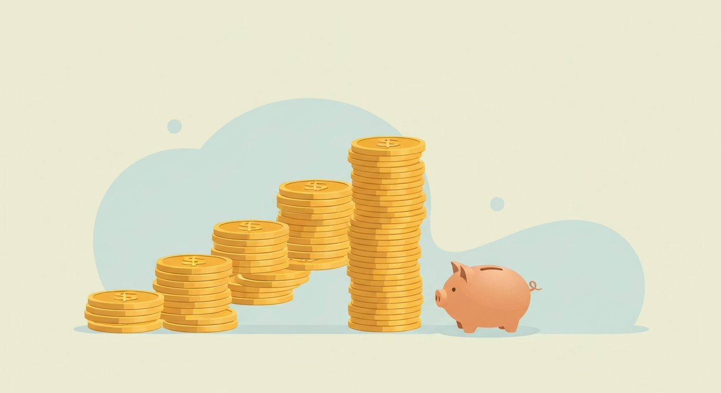 예금 금리 하락 추이 일러스트