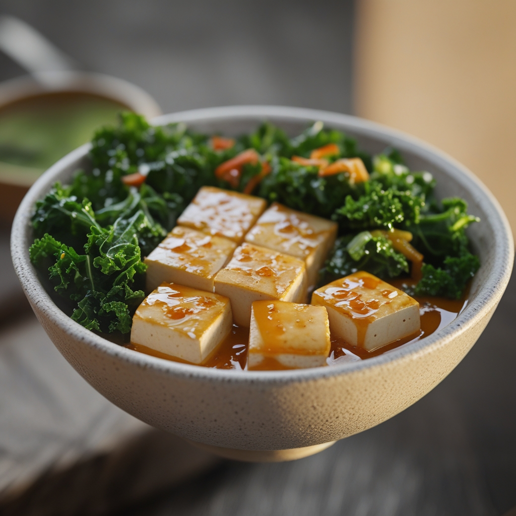 Final Crunchy Kale & Tofu Power Bowl with Orange‑Ginger Glaze