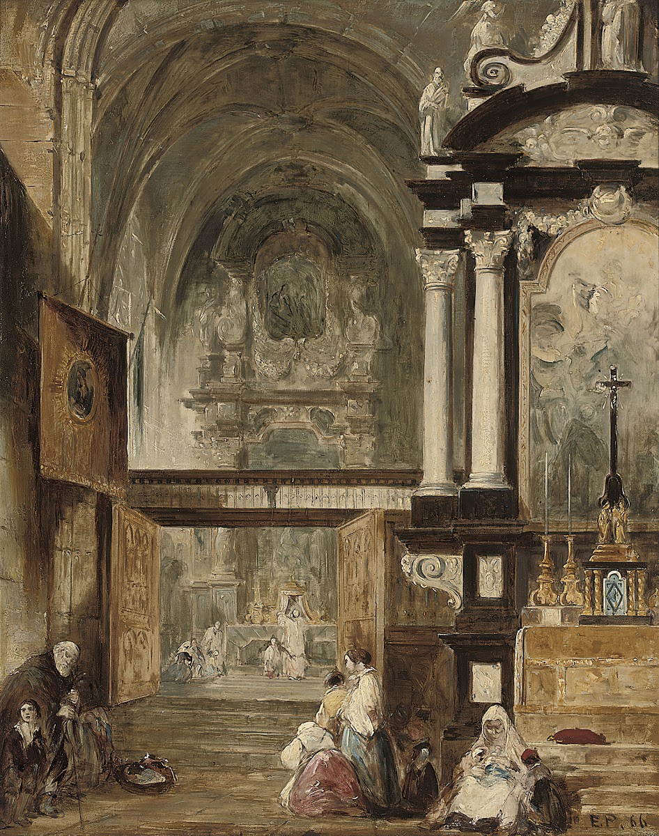 The interior of Santa Maria Gloriosa Del Frari Venice 1866