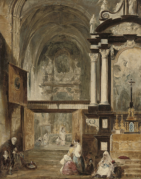 The interior of Santa Maria Gloriosa Del Frari Venice 1866