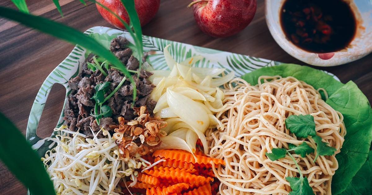 Mì trộn ngũ sắc - phiên bản dọn tủ lạnh🍝🍝🍝