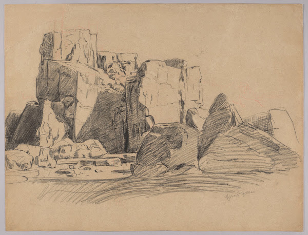 Landscape with a Rock Formation the So Called Rätselhath Felsen 1870