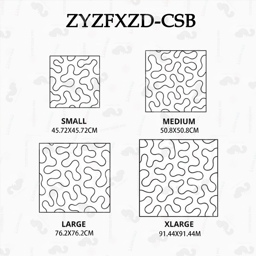 Free-Stitch Square Table Mat [Colored Edge]