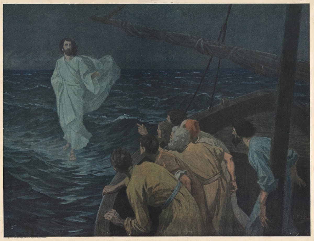 Jesus walks on the lake 1931
