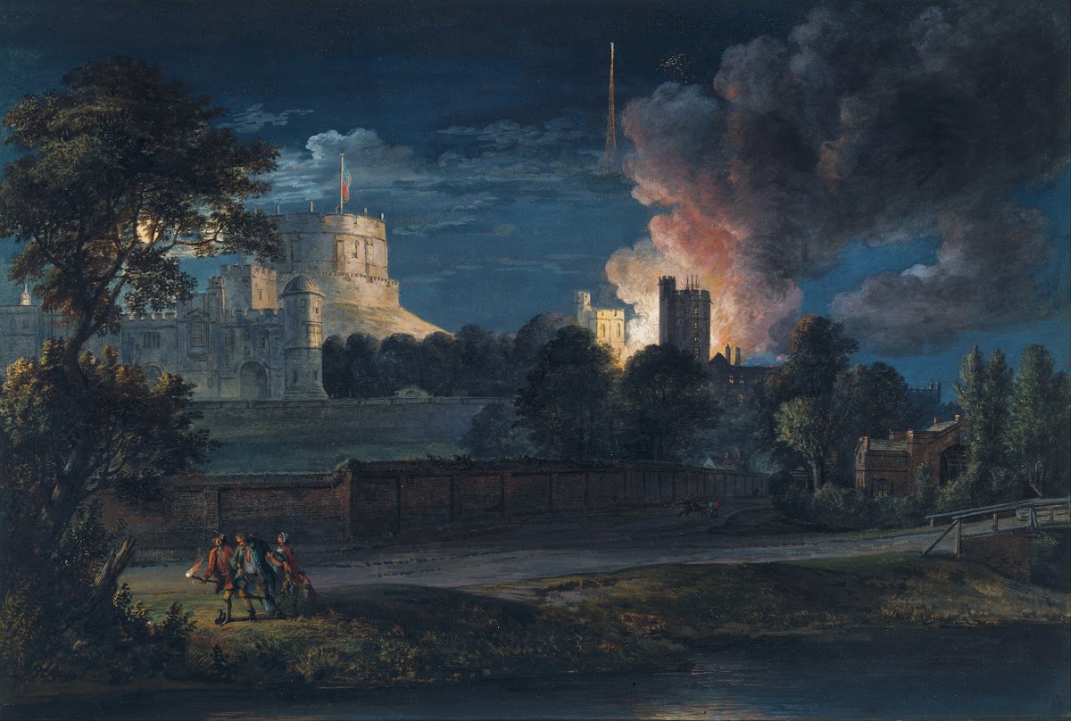 Windsor Castle from Datchet Lane on a rejoicing night 1768