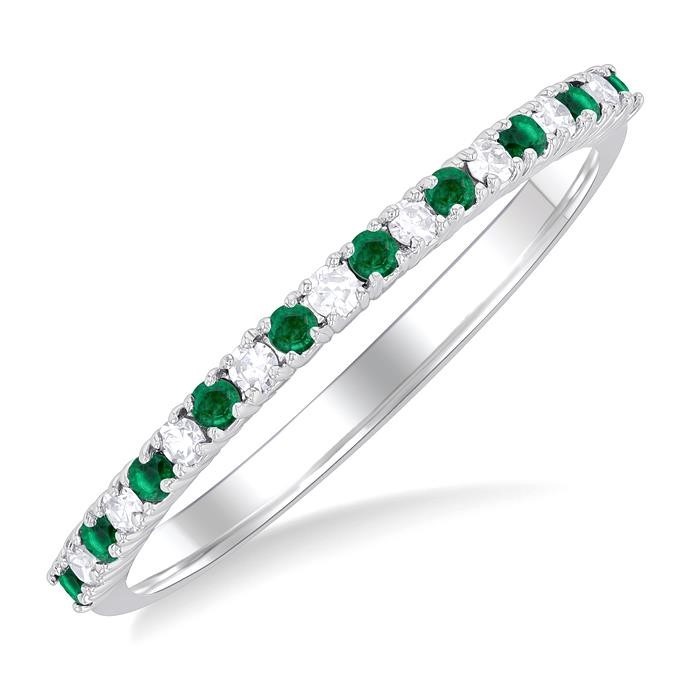 Alternate Gemstone & Diamond Band