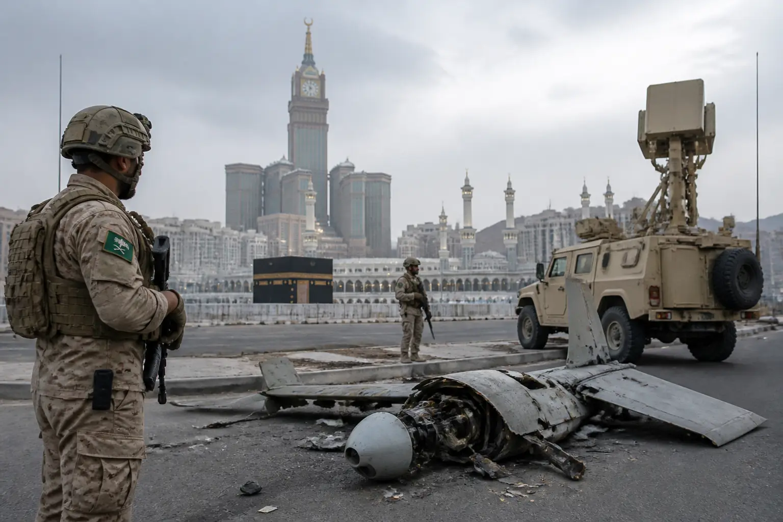 Editorial image for Saudi Arabia intercepts Houthi drone near Mecca, warns of red line